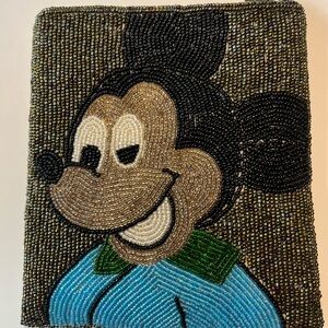 Vintage Beaded Mickey Mouse Crossbody Bag